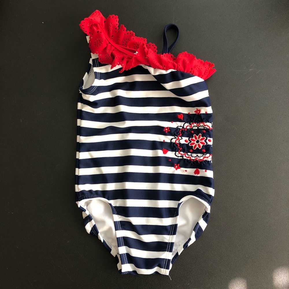 Hartstrings Striped Swimsuit Size 18 Months